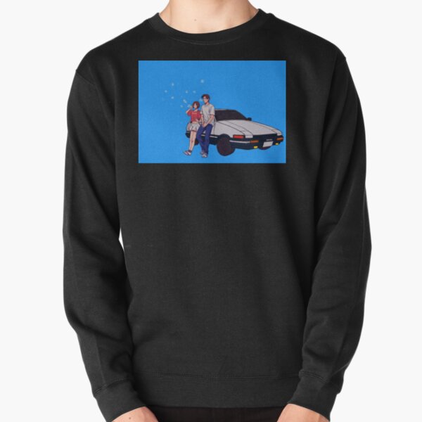 Initial D - Takumi and Natsuki with AE86 Pullover Sweatshirt RB2806 product Offical initial d Merch