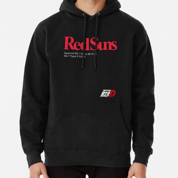 Red Suns Initial D Pullover Hoodie RB2806 product Offical initial d Merch